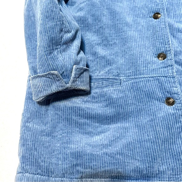VTG 90s BLAIR SHERPA LINED THICK RIBBED CORDUROY BUTTON UP PERIWINKLE SHACKET XL - Picture 13 of 15